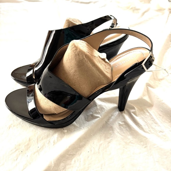 Andrew Geller Shoes - NWT Andrew Geller Women's Black Theola Sandal Pump cone heel.SZ 10 M Brand New